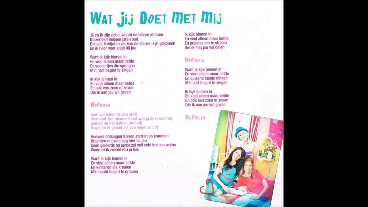 K3 - Wat Jij Doet Met Mij (met songtekst) - YouTube