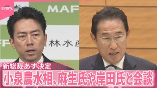 【新総裁あす決定】小泉農水相、麻生氏や岸田氏と相次いで会談　決選投票見据え支援求めたか