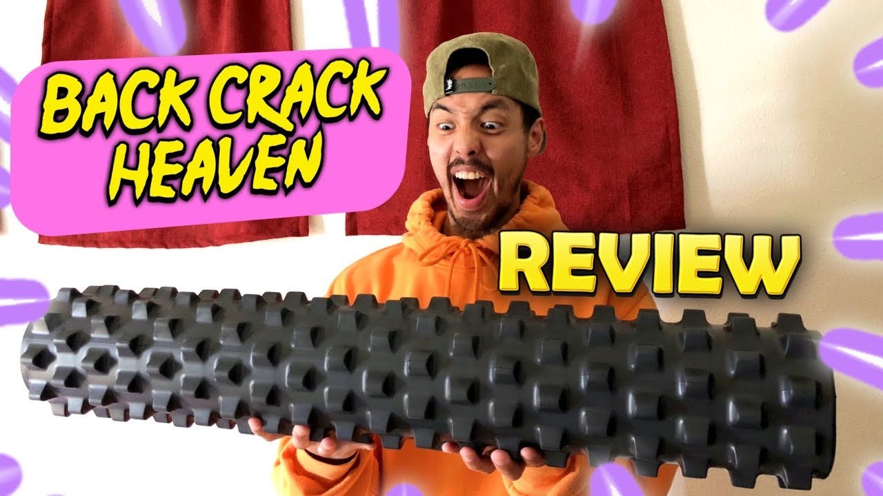 *DEEPLY SATISFYING* ASMR BACK CRACKS USING MY RUMBLE ROLLER!! (Best Foam Roller)