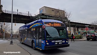 MTA New York City Bus: 2021 Nova Bus LFS HEV 9883 on the Bx28 Bus.