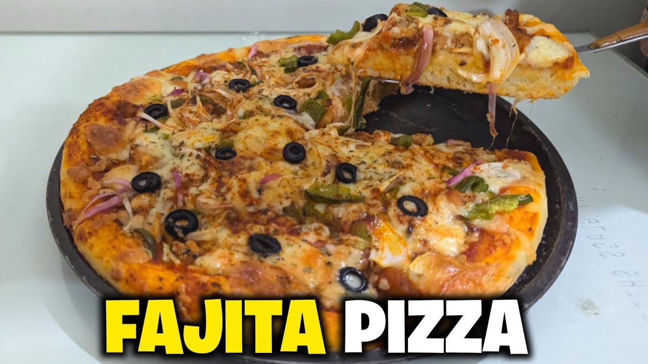 Cheesy Fajita Pizza Recipe | Easy Homemade Pizza for Fast Food Lovers By Heaven Taste