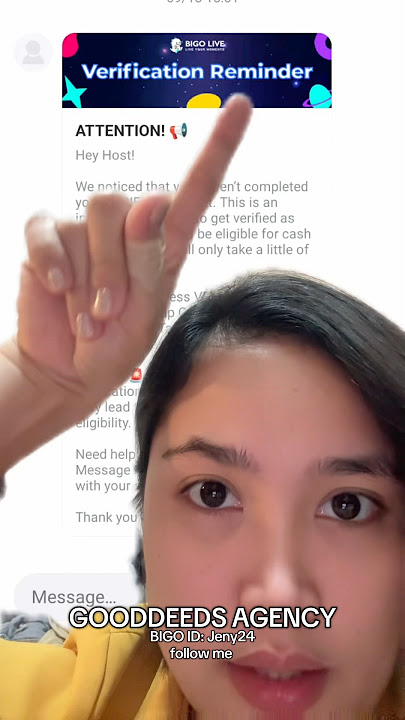 Verification reminder Bigo live app