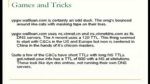DEFCON 14: DNS Abuse Infrastructure and Games