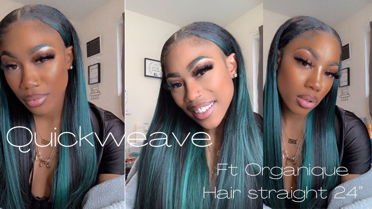 Quick and Easy Quickweave Ft Organique Hair Straight 24” YouTube