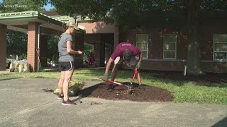 Churchgoers help local schools spruce up grounds before classes begin