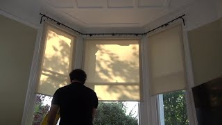 Installing A Two Bend Bay Window Curtain Pole