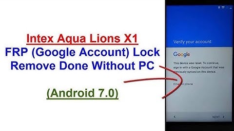 Intex Aqua Lions X1 Frp Lock Unlock Without PC Hindi Me