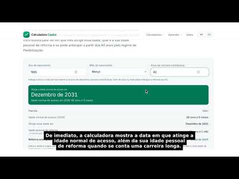 Calculadora da Idade da Reforma 2026
