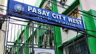 [FILE VIDEO] Pasay City West High School entrance sign from left to right transition