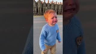 He Knew… That Was His Dad… 🥺💔 #funny #military #army #baby