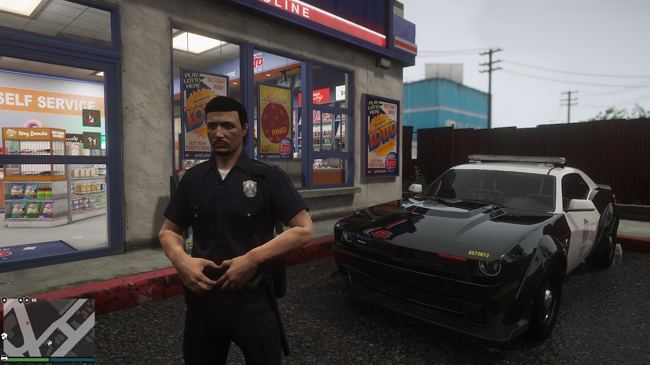 Играем за полицейского в GTA 5 с улучшенной графикой и модификациями — какие ощущения? (Эпизод 1)