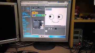 A13 OLinuXino running SCRATCH + OPENCV interractive project with web camera