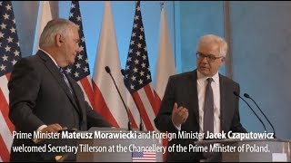 Wizyta Sekretarza Stanu Usa Rexa Tillersona W Warszawie