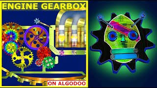 Algodoo, Crawler with engine, accelerator, gearbox,and clutch