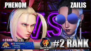Information SF6 ☆ Phenom (Cammy) VS ZaiLis (#2 Ranked A.K.I.) ☆ Pro Level Set Guide