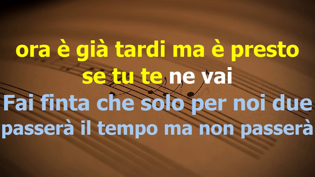 Una lunga storia d'amore Gino Paoli karaoke YouTube