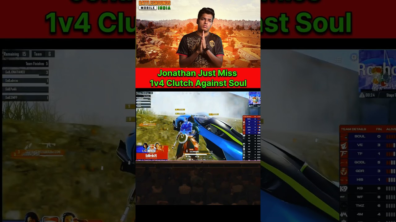 Jonathan’s Heartbreaking 1v4 Clutch Miss Against Soul 