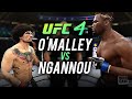 EA Sports UFC 4 - SEAN O'MALLEY vs FRANCIS NGANNOU CPU vs CPU (RAW GAMEPLAY)