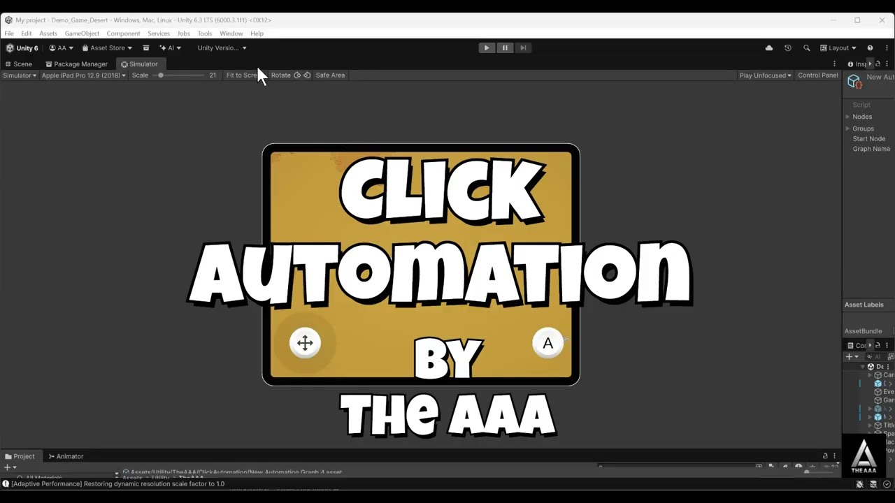 Click Automation Tool for Unity UI (WIP) — Node-Based UI Test Automation