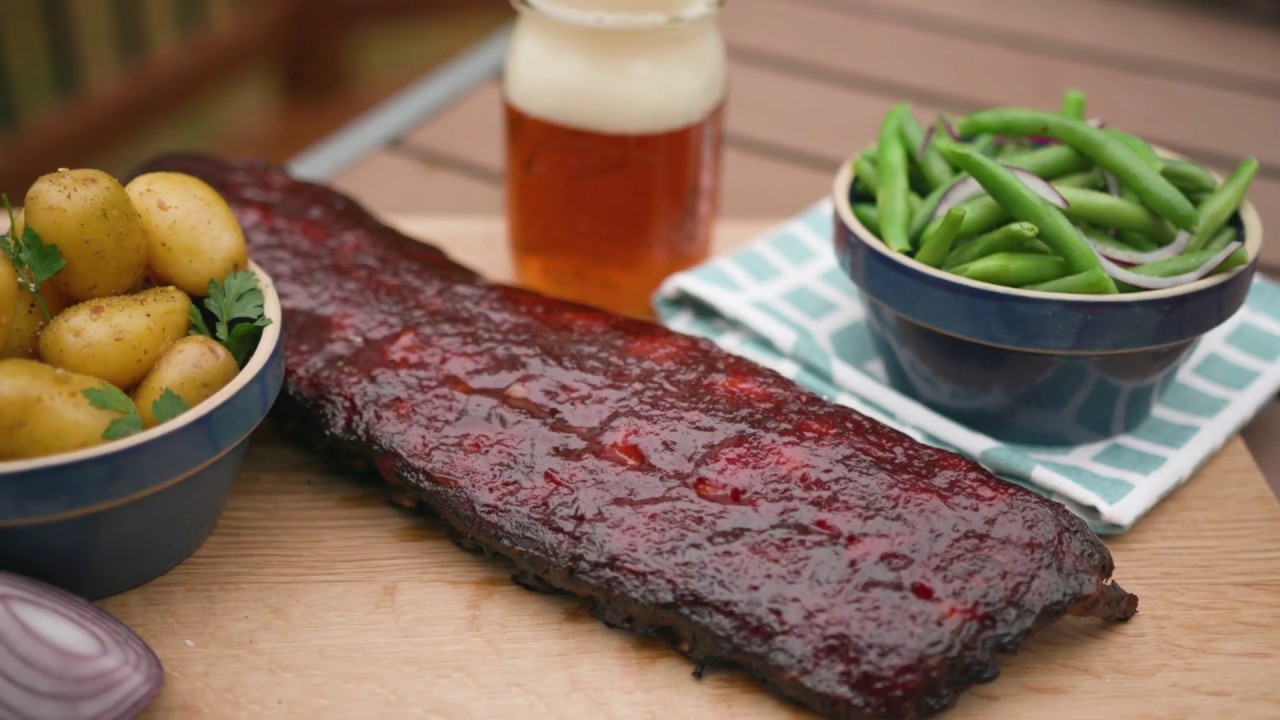 Kansas City Style Smoked Ribs Americana Charcoal Smoker YouTube