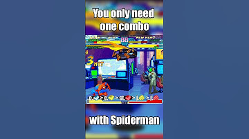 YOU ONLY NEED ONE COMBO FOR MVC1 SPIDERMAN #marvelvscapcom  #gaming #mvc