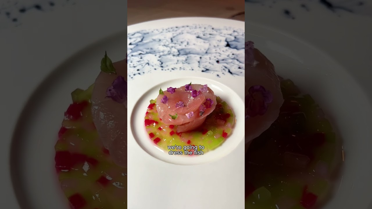 Japanese yellowtail sashimi (hiramasa) with olive oil from Portugal 