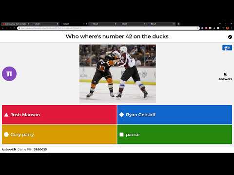 Hockey Kahoot With My Followers 4! - YouTube
