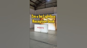 Reusable Lightbox Receive Desk, size 2m x 1m. #exhibition#Popup#display#lightbox