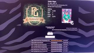 Awarded All Tournament Team for 5 of the last 5 Perfect Game Tournaments