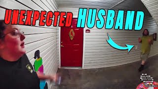 Lady Got Scared When Her Husband Unexpectedly Came up Behind Her