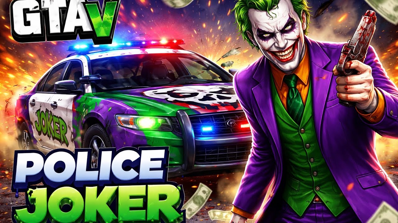 JOKER IN POLICE CAR?! 😳 GTA V  