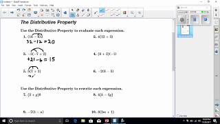 video for distributive properties work sheet