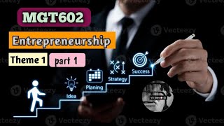 Mgt602 short lecture l theme no 1 l short lecture no 1 part 1 l Entrepreneurship l by Ayesha🫀
