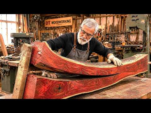 Cracked Red Wood Panels Look Impossible to Restore… Until They Become a Stunning Masterpiece!