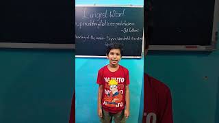 The 3rd longest word// by our talented students// please support us// 🙏❤️