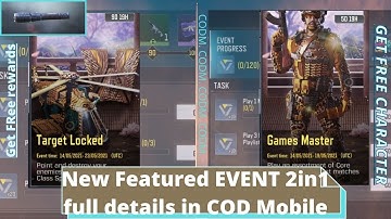 NEW FEATURED EVENT TARGET LOCKED AND GAMES MASTER - BOTH EVENTS | FULL GUIDE IN HINDI | CODM