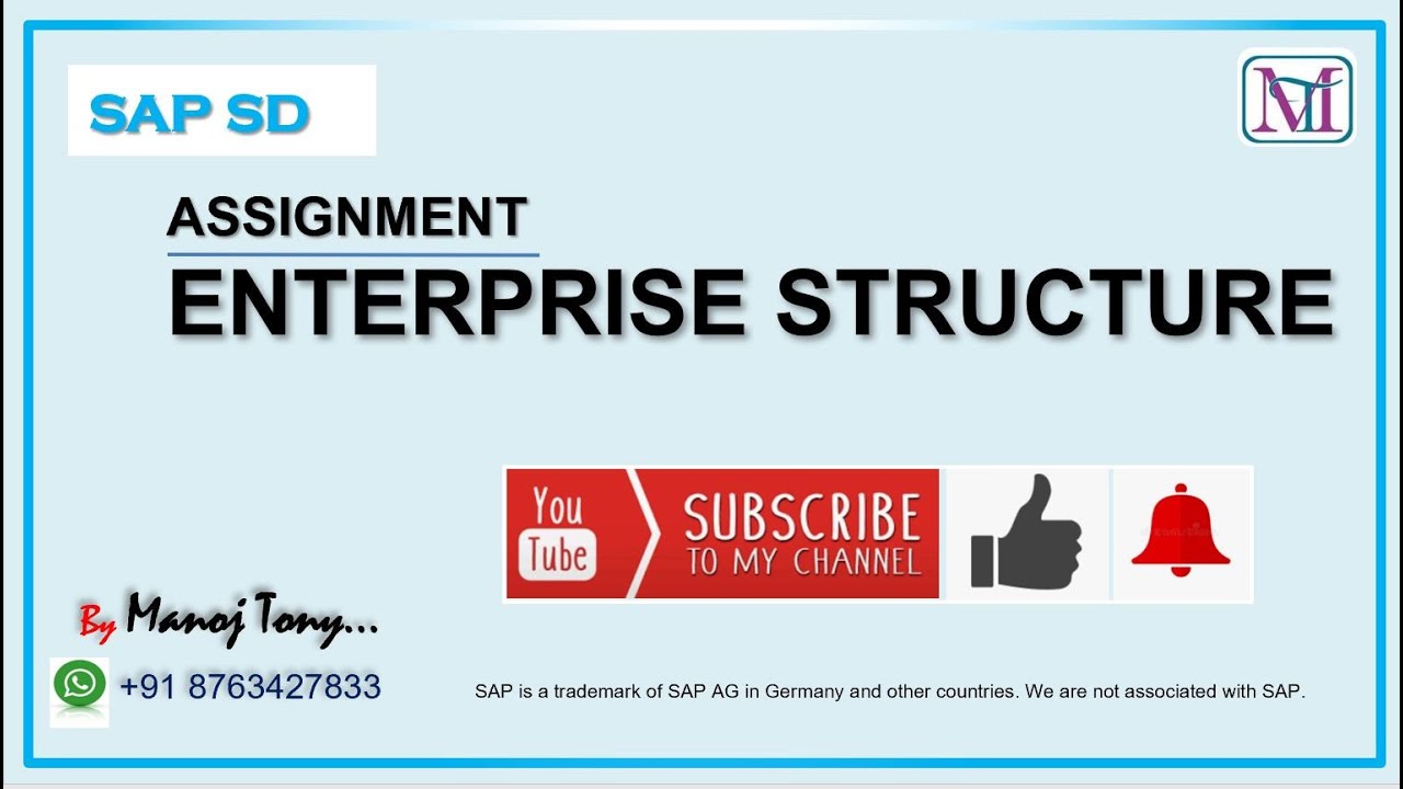 assignment of enterprise structure in sap sd