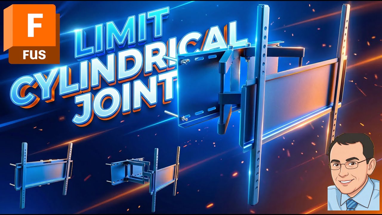 Fusion 360 Cylindrical Joint Tutorial – Add Rotating Arms with Motion Limits - Part 3