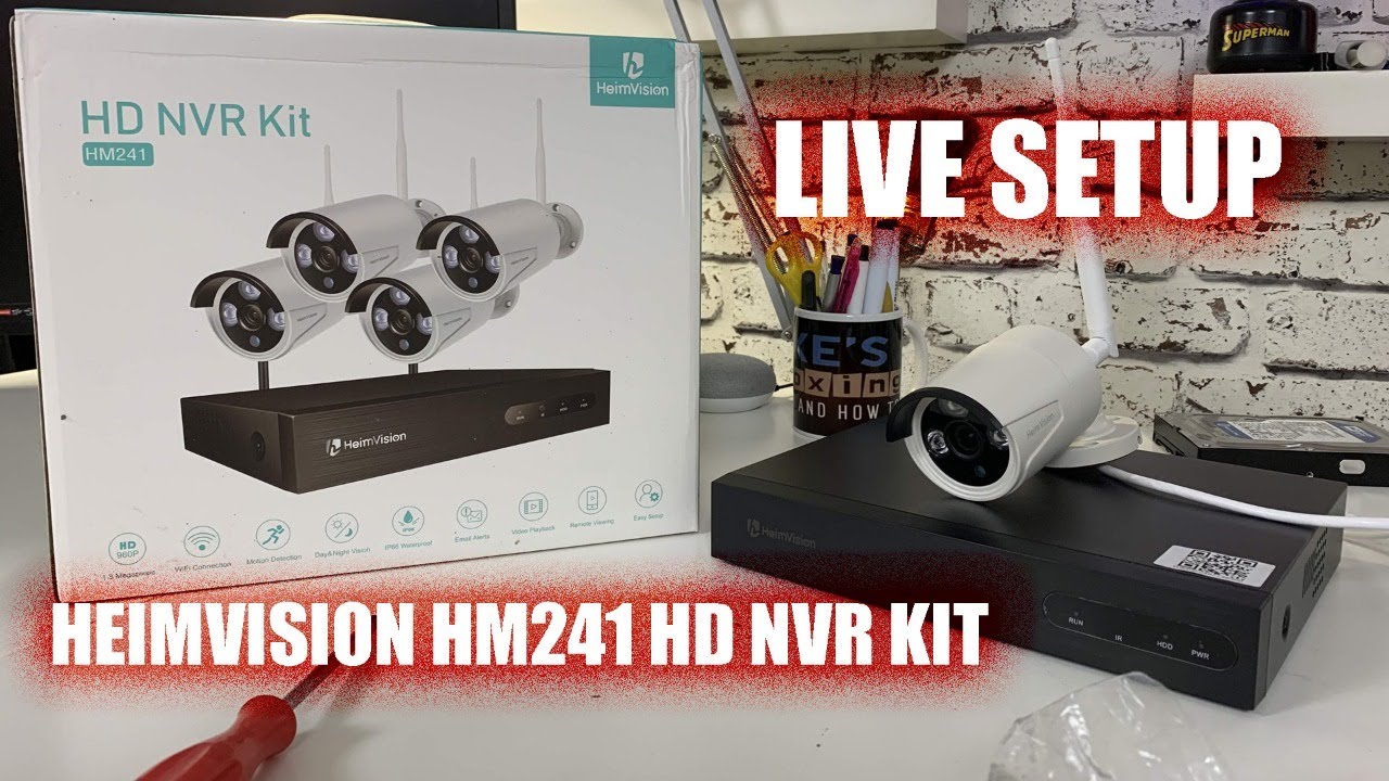 LIVE Unboxing & Setup Heimvision HD NVR Kit HM241 CCTV - YouTube