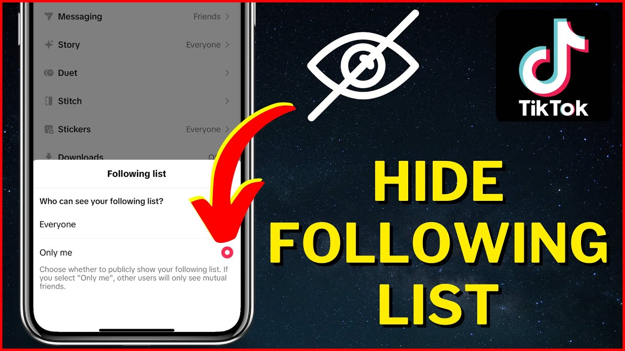 How to Hide Following List On TikTok - YouTube