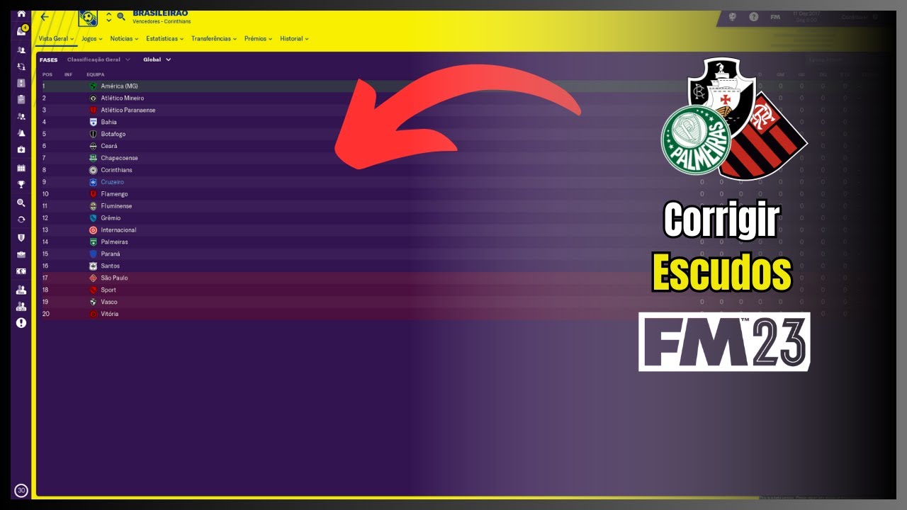 Como corrigir escudos e minifaces no Football Manager 2023 (TUTORIAL ...