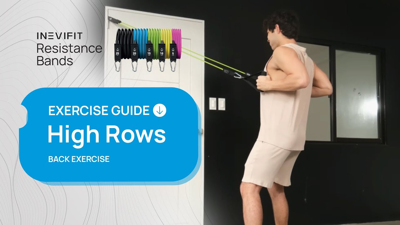 High Rows With Band INEVIFIT Resistance Bands Exercise Guide - High Rows - YouTube