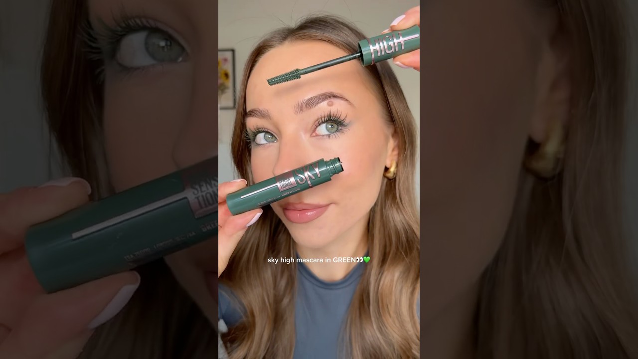 Maybelline’s Sky High mascara now comes in green👀💚Yes or No? 