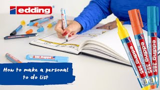 Mastering the edding 385 flipchart effect marker: Perfect for Personal To-Do Notebooks!