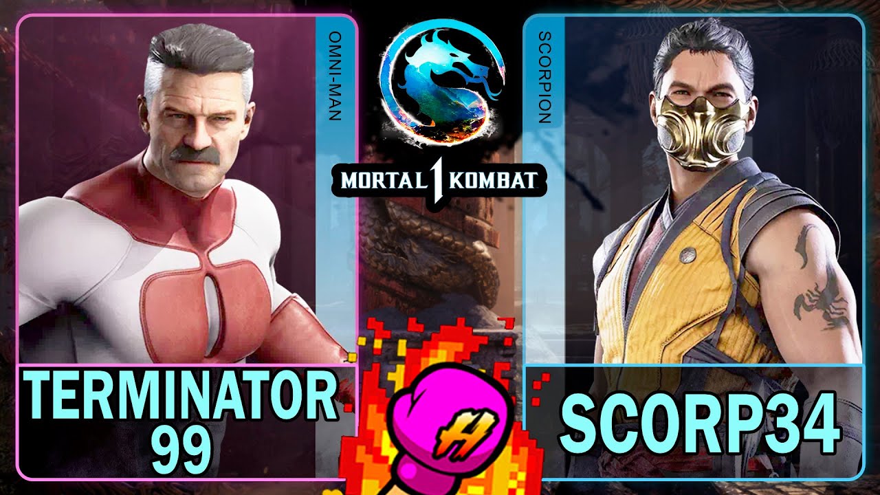 MK1 Terminator99 (OMNI-MAN) VS Scorp34 (SCORPION)🥊Mortal Kombat 1🥊4K 60ᶠᵖˢ