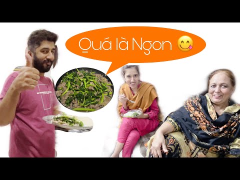 Video Chiêu đãi cả nhà nội món Thịt bò xào rau cải đắng.Miu... - youtube