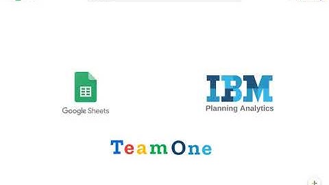 TeamOne Google Sheets add-on for IBM Planning Analytics