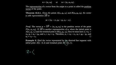 Calculus 12.2 Vectors