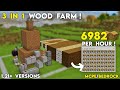 BEST 1.21 AUTO WOOD FARM in Minecraft Bedrock !! (6982 Wood/Hour)