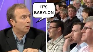 Audience BOOS and LAUGHS at CHRISTIAN panelist as he speaks out against SEXUALISATION OF CHILDREN